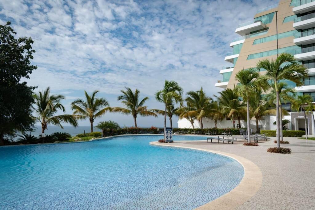 M3 Lujoso Y Comodo Departamento Con Playa 2 Piscinas Cancha De Tenis Jacuzzi Seguridad 24 Horas 만타 외부 사진