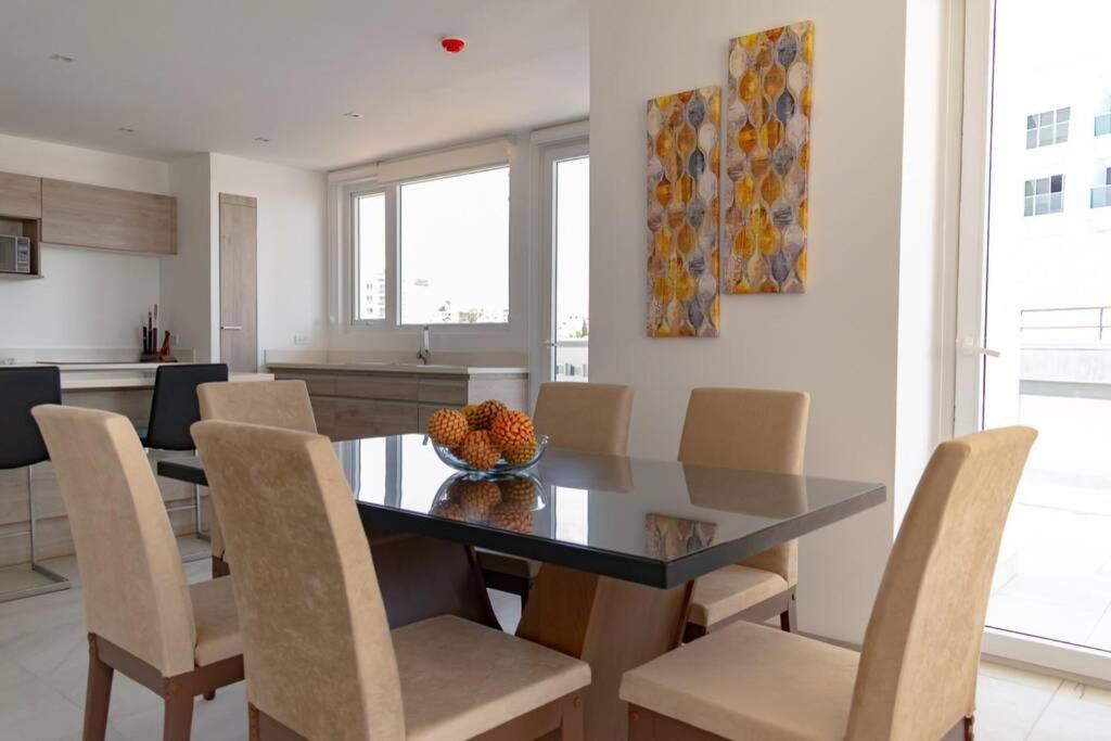 M3 Lujoso Y Comodo Departamento Con Playa 2 Piscinas Cancha De Tenis Jacuzzi Seguridad 24 Horas 만타 외부 사진